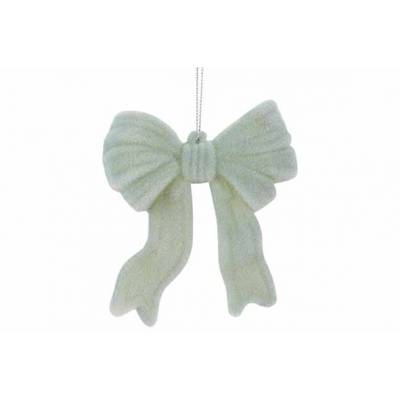 Hanger Bow Flocked Mint 10x3xh10cm Kunst Stof  Cosy @ Home