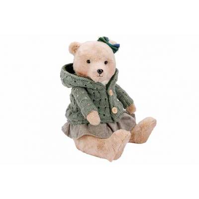 Ours Assis Girl Vert 29x22xh25cm Verre   Cosy @ Home