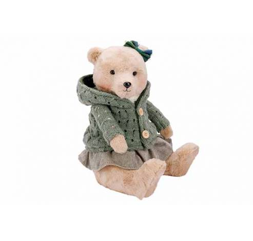 Ours Assis Girl Vert 29x22xh25cm Verre   Cosy @ Home