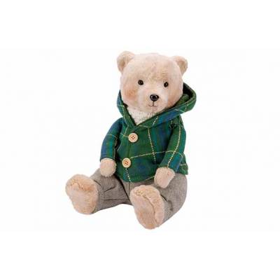 Ours Assis Boy Vert 29x22xh25cm Foam   Cosy @ Home