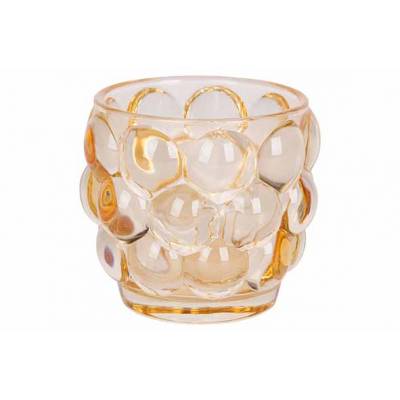 Bougeoir Bubble Amber 8x8xh7cm Verre   Cosy @ Home