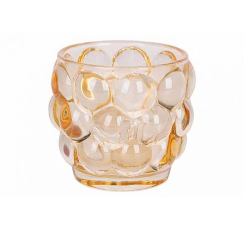 Bougeoir Bubble Amber 8x8xh7cm Verre   Cosy @ Home