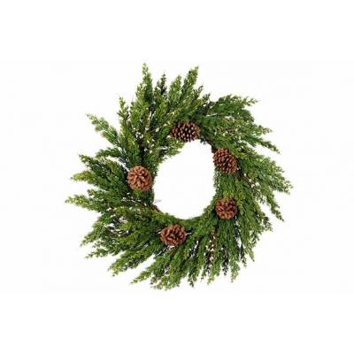 Couronne Pines Vert 10x10xh38cm Rond Pla Stic  Cosy @ Home