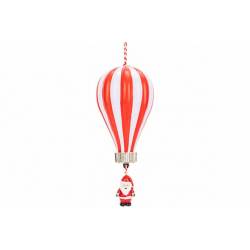 Cosy @ Home Pere Noel In Balloon Rouge Blanc 8x8xh18 Cm Pvc 
