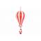 Kerstman In Balloon Rood Wit 8x8xh18cm P Vc 