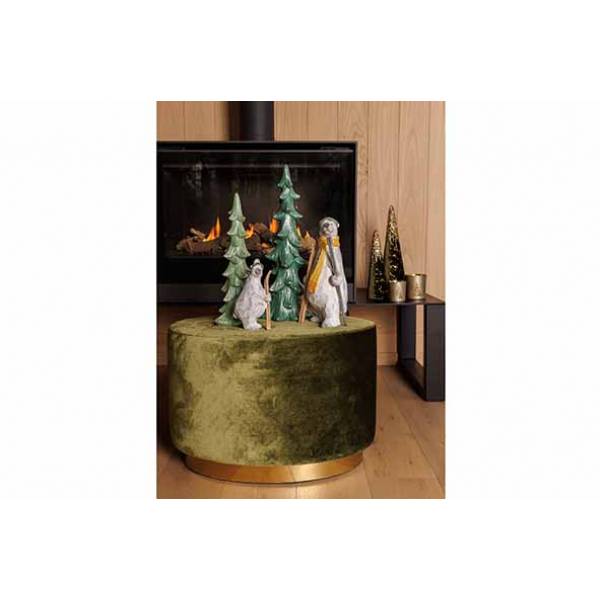 Cosy @ Home Kerstboom Elegant Groen 14x11,5xh37cm La Ngwerpig Polyresin