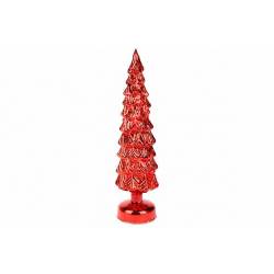 Kerstboom Antique Excl. 3xaa Batt Rood 1 0x10xh35cm Glas 