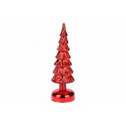 Kerstboom Antique Excl. 3xaa Batt Rood 9 X9xh27cm Glas 