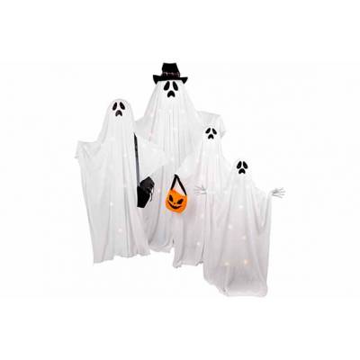 Spook Family With Light Wit 50x20xh160cm Excl 3 Aa Batt  Cosy @ Home