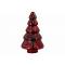 Kerstboom Antique Donkerrood 11x11xh19cm  Andere Glas 