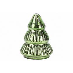 Kerstboom Antique Groen 9x9xh12cm Glas  