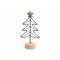 Kerstboom Wood Base Zwart 10x10xh20cm Me Taal 
