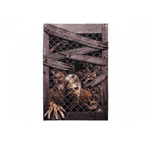 Etoffe Deco Zombie In Window Noir 80x1xh 120cm Polyester  Cosy @ Home