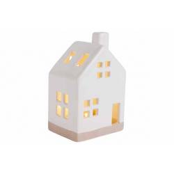 Cosy @ Home Maison  Led Incl. 2xlr44 Batt Blanc 9x7x H15cm Ceramique 