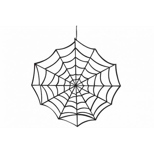 Spinnenweb Hanger Zwart D45cm Vilt  