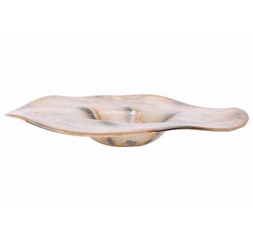 Coupe Oyster Gris Clair 38x38xh6cm Verre   Cosy @ Home