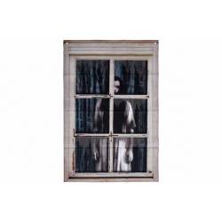 Decostof Laydy In Window Wit - Zwart 80x 1xh120cm Polyester 