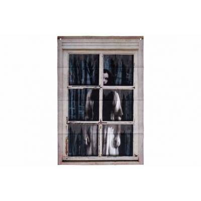 Decostof Laydy In Window Wit - Zwart 80x 1xh120cm Polyester  Cosy @ Home