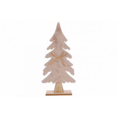Kerstboom Fur Beige 20x6xh41cm Hout   Cosy @ Home