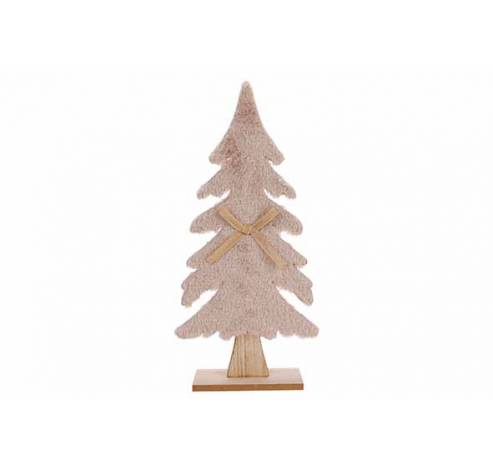 Kerstboom Fur Beige 20x6xh41cm Hout   Cosy @ Home