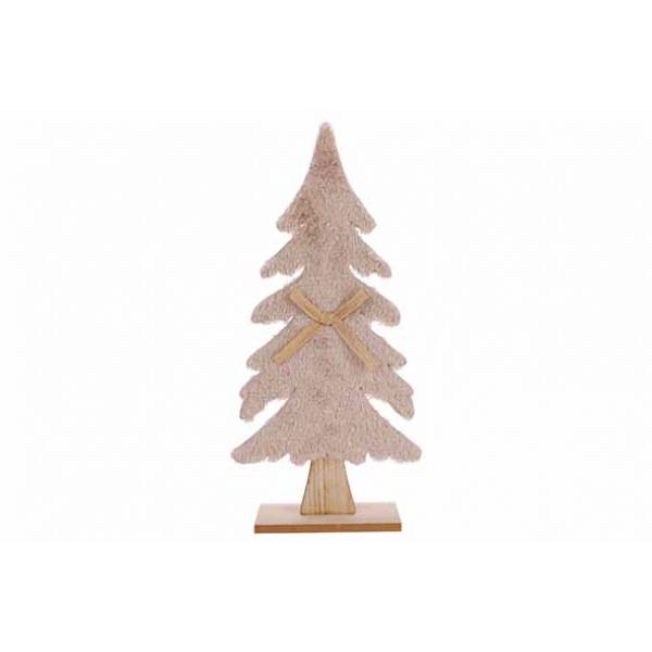 Kerstboom Fur Beige 20x6xh41cm Hout  