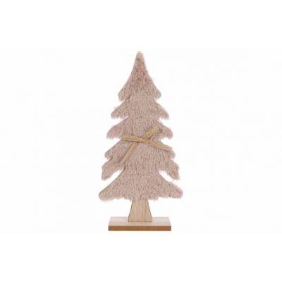 Kerstboom Fur Beige 15x5xh31cm Hout   Cosy @ Home