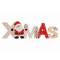 Letterdeco Xmas Rood Wit 30x25xh9cm Hout  