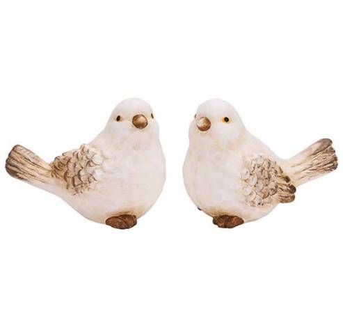 Oiseau 2ass Blanc 10x16xh12cm Ceramique   Cosy @ Home