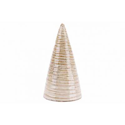 Arbre De Noël Spiral Brun 10x10xh18cm Po Rcelaine 