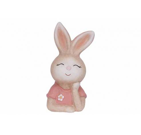 Buste Rabbit Roze 9x8,5xh19cm Andere Dol Omiet  Cosy @ Home