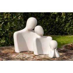 Cosy @ Home Beeld Set3 Family Wit 17,5x9,6xh22,3cm A Ndere Dolomiet