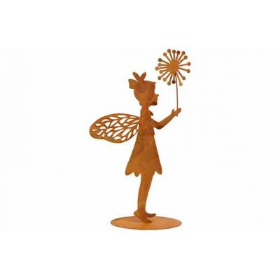 Beeld Fairy Standing Holding Flower Roes T 9,5x4xh19cm Andere Metaal  Cosy @ Home