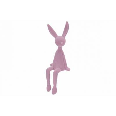 Lapin Flocked Sitting Lila 10x9xh28cm Pl Astic  Cosy @ Home