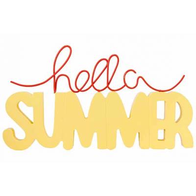 Letterdeco Hello Summer Geel 26x2xh14cm Mdf  Cosy @ Home