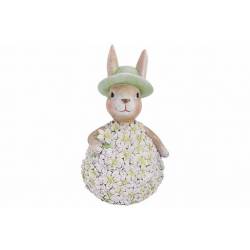 Cosy @ Home Lapin Flower Ball Multi-colore 10x9xh18c M Sphere Polyresine 