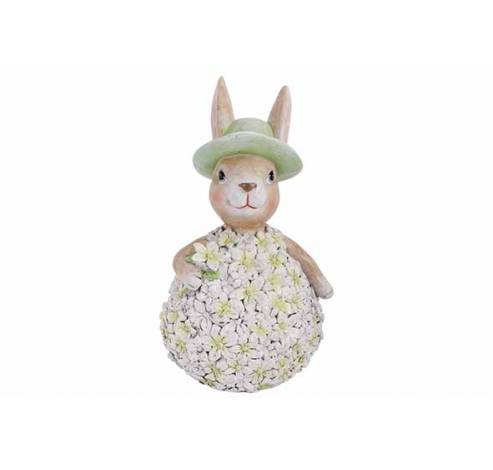 Lapin Flower Ball Multi-colore 10x9xh18c M Sphere Polyresine  Cosy @ Home