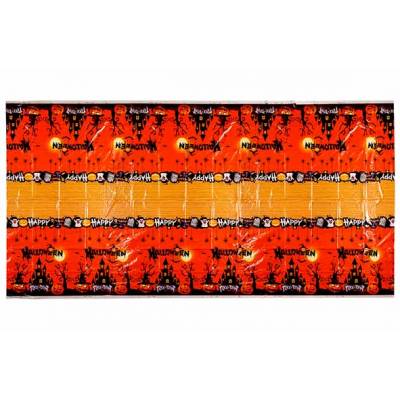 Tafelkleed Halloweendeco Zwart Oranje 135x275cm Pe 