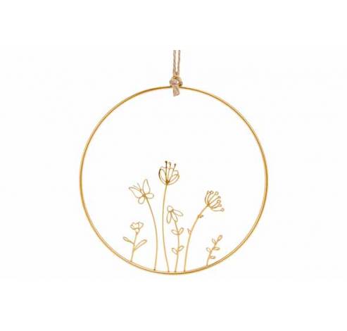 Suspension Flowers - Butterfly Dore 20x, 5xh20cm Rond Metal  Cosy @ Home
