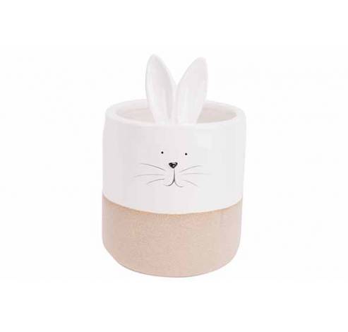 Pot Rabbit Face - Ears  Rose 13x13xh19,8 Cm Rond Porcelaine  Cosy @ Home