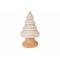 Kerstboom Glazed Tc Foot Beige 7,4x7,4xh 12,8cm Rond Keramiek 