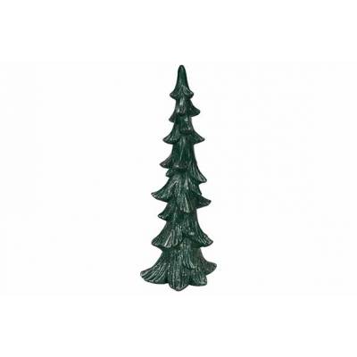 Arbre De Noël Elegant Vert Fonce 18x13xh 45,5cm Allonge Polyresine 