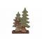 Tafereel Deer Xmas Trees Multi-kleur 20x 7,5xh28cm Andere Polyresin 