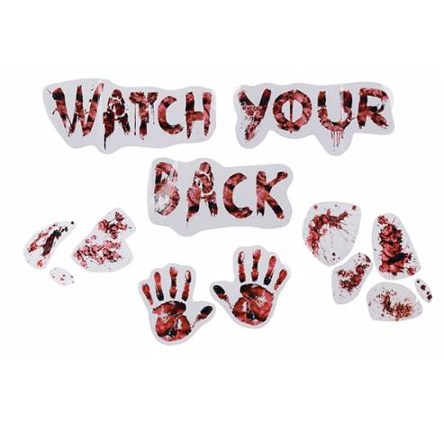 Collant Deco Bloody Watch Your Back Roug E 40xh18cm Pvc  Cosy @ Home