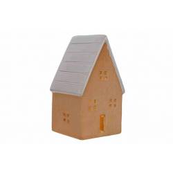Cosy @ Home Maison Glazed-tc Led Incl. 2xlr44 Batt Terracotta 8,8x7,6xh14,7cm Gres 