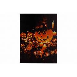 Cosy @ Home Canvas Pumpkin Candles Led 2aabat Not In Cl Multi-colore 30x40xh1,8cm Rectangle 