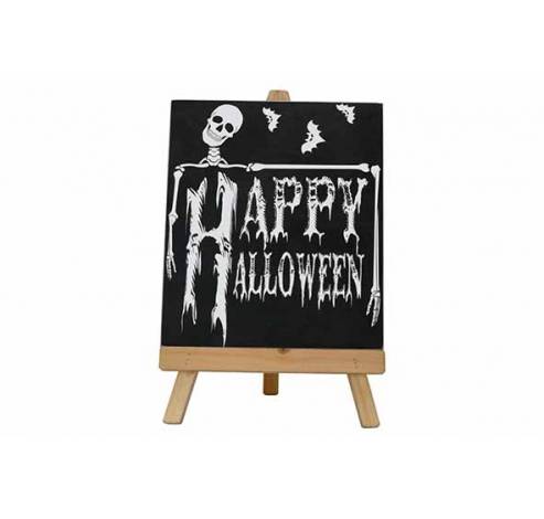 Panneau Decoratif Happy Halloween Noir 1 5,2x3xh24,3cm Rectangle Bois  Cosy @ Home