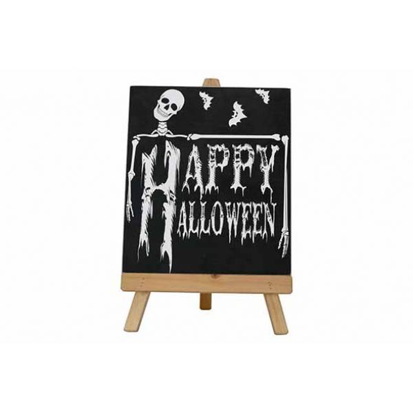 Decobord Happy Halloween Zwart 15,2x3xh2 4,3cm Rechthoek Hout 