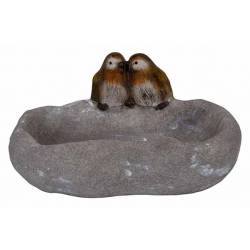 Vogelvoederschaaltje 2 Birds Multi-kleur  20,2x15,7xh10,3cm Andere Polyresin 