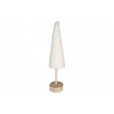 Cone On Foot Fluffy Creme 6x6xh26cm Foam  