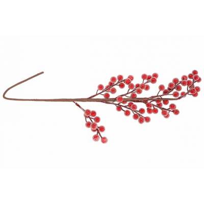 Baies Branche Frosted Rouge 18x6xh60cm  